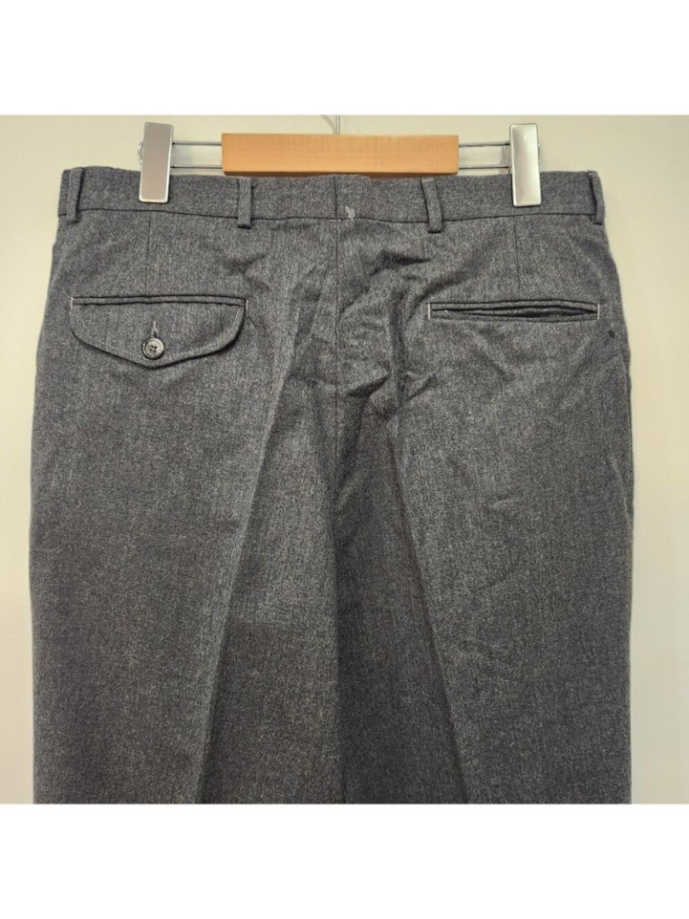 Vintage Evan Picone Dress Pants Mens 34x32 100% Pure Wool Gray 80s Preppy - Picture 4 of 15
